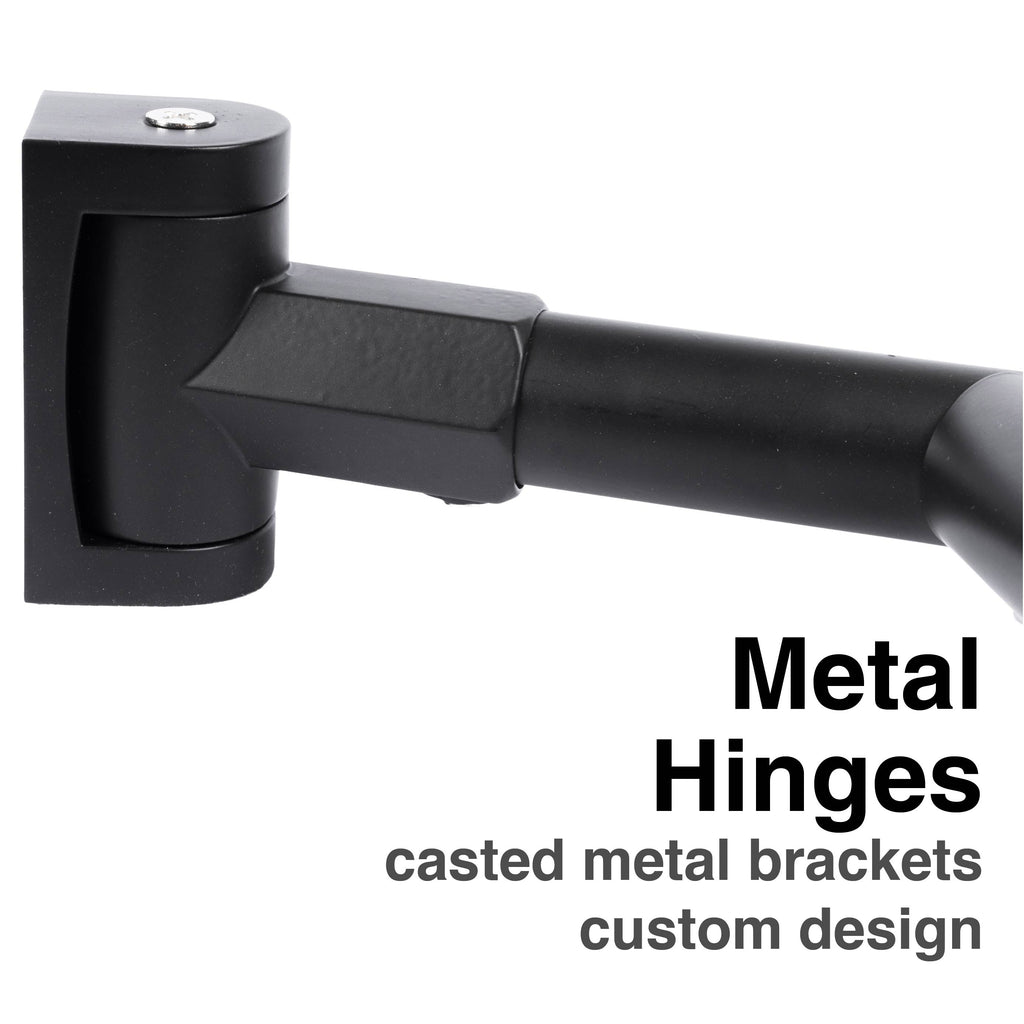 44 in. to 70 in. Double Curved Shower Rod (Matte Black Finish)