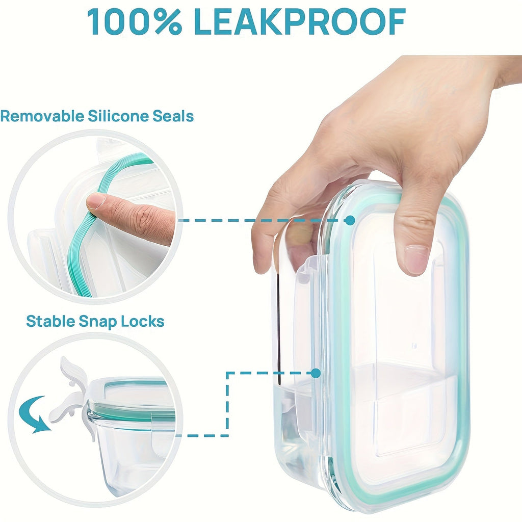 16-Piece Glass Food Storage Containers with Lids – Durable Set