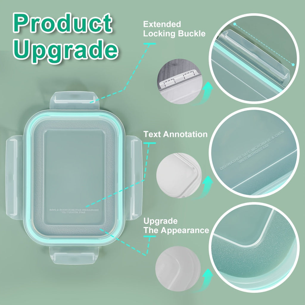 16-Piece Glass Food Storage Containers with Lids – Durable Set