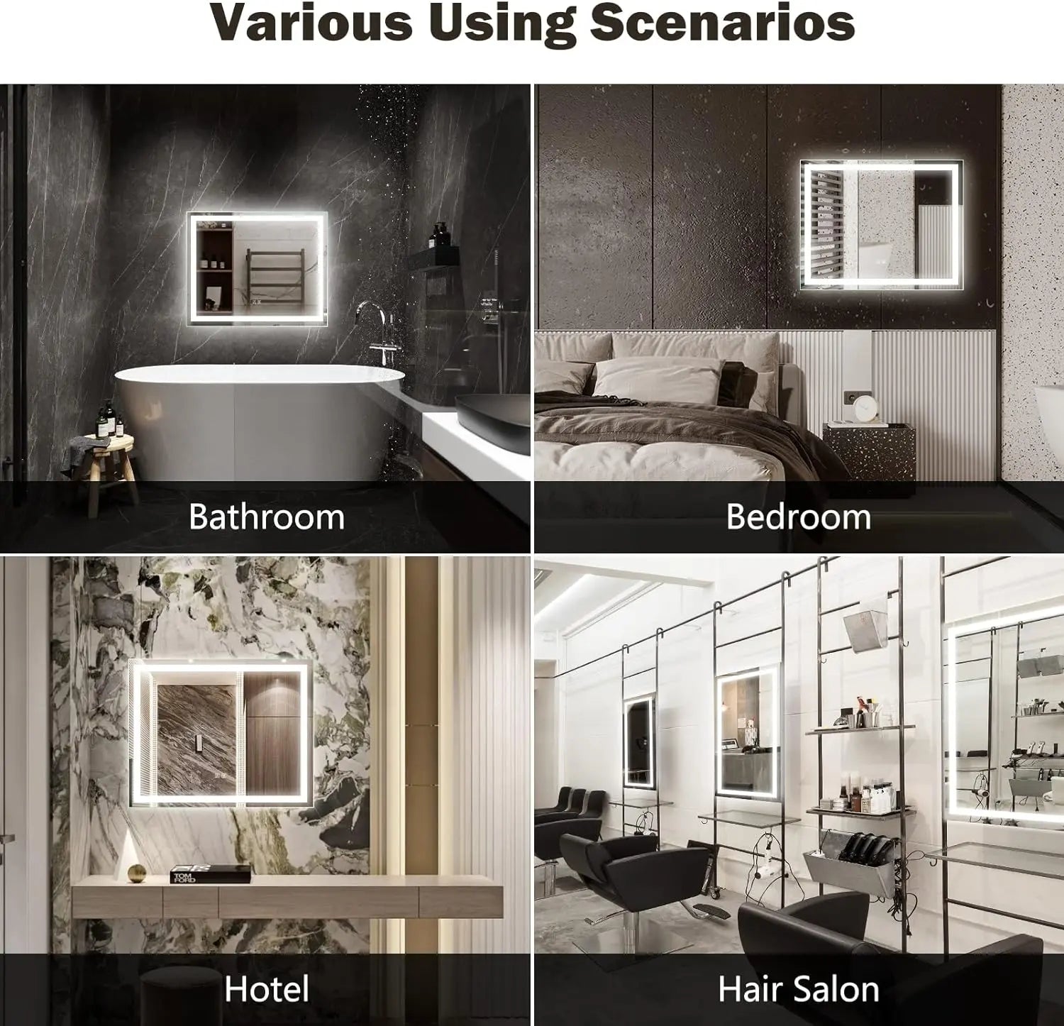 Deluxe Center Glow LED Bathroom Mirror