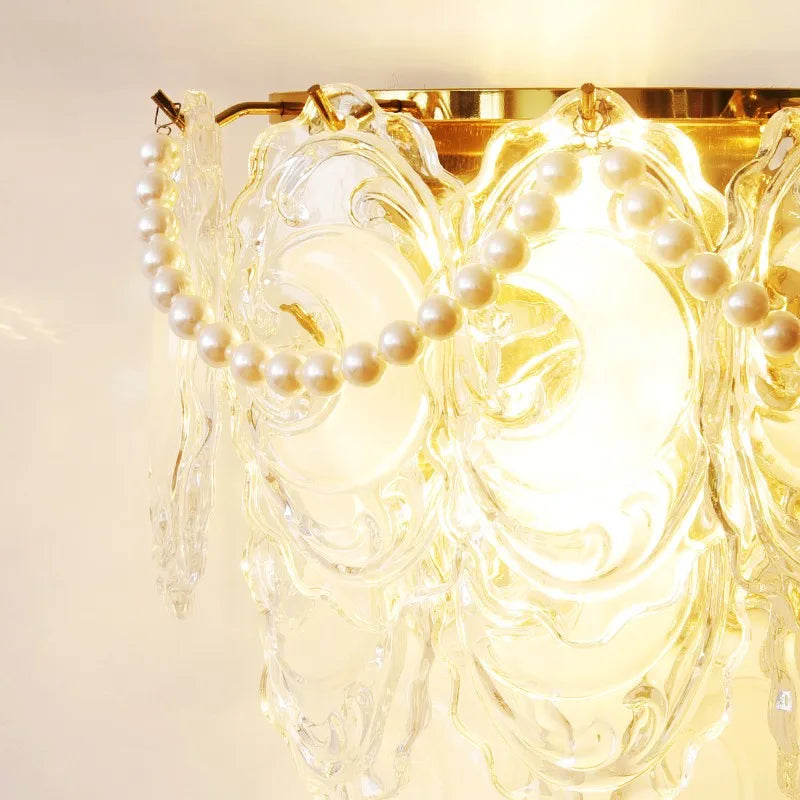 DecorBites™ Luxe Crystal Glass Wall Lamp for Aisle, Living Room, Bedroom & Corridor Lighting