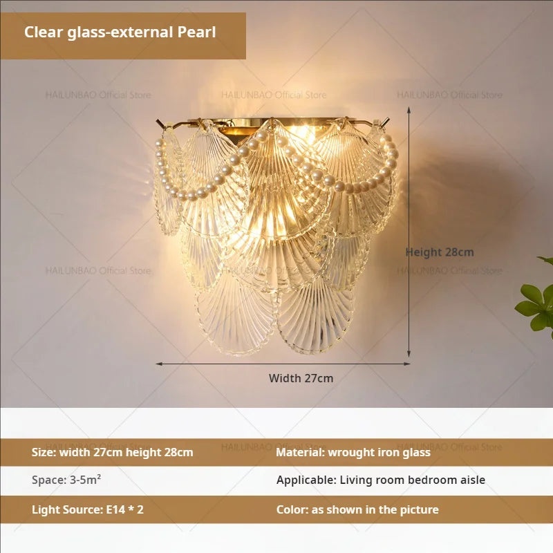 DecorBites™ Luxe Crystal Glass Wall Lamp for Aisle, Living Room, Bedroom & Corridor Lighting