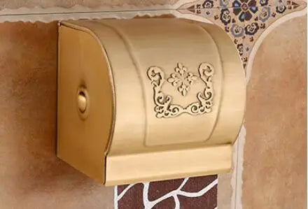 DecorBites™ Antique Bronze Carved Bathroom Accessories Set: Towel Rack, Paper Holder, Toilet Brush Holder, Hooks