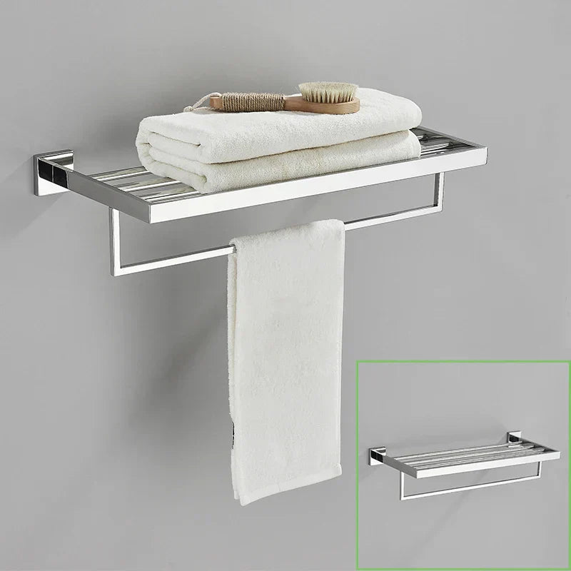 DecorBites™ 304 Stainless Steel Wall Mount Towel Rack Bathroom Accessories