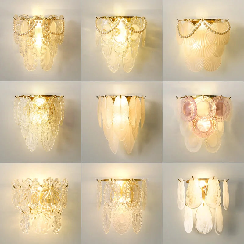 DecorBites™ Luxe Crystal Glass Wall Lamp for Aisle, Living Room, Bedroom & Corridor Lighting