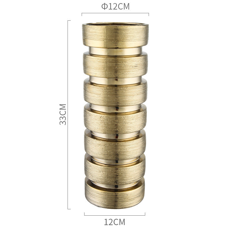 Gold And Silver Color Ceramic Vase Decoration Home Decoration